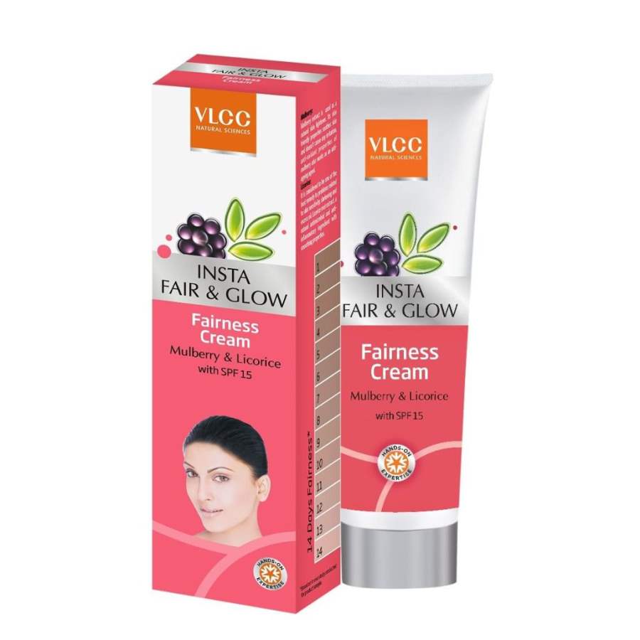 VLCC Insta Fair and Glow Mulberry and Licorice Fairness Cream with SPF 15 - 25 GM