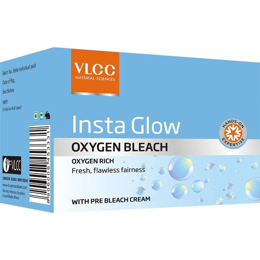 VLCC Insta Glow Oxygen Bleach - 1 Kit (51 GM)