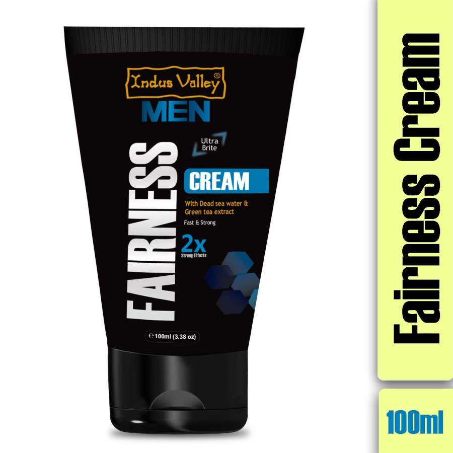 Indus valley Men Fairness Cream With Dead Sea Water & Green Tea Extract For Natural Fair Look - 100 ml