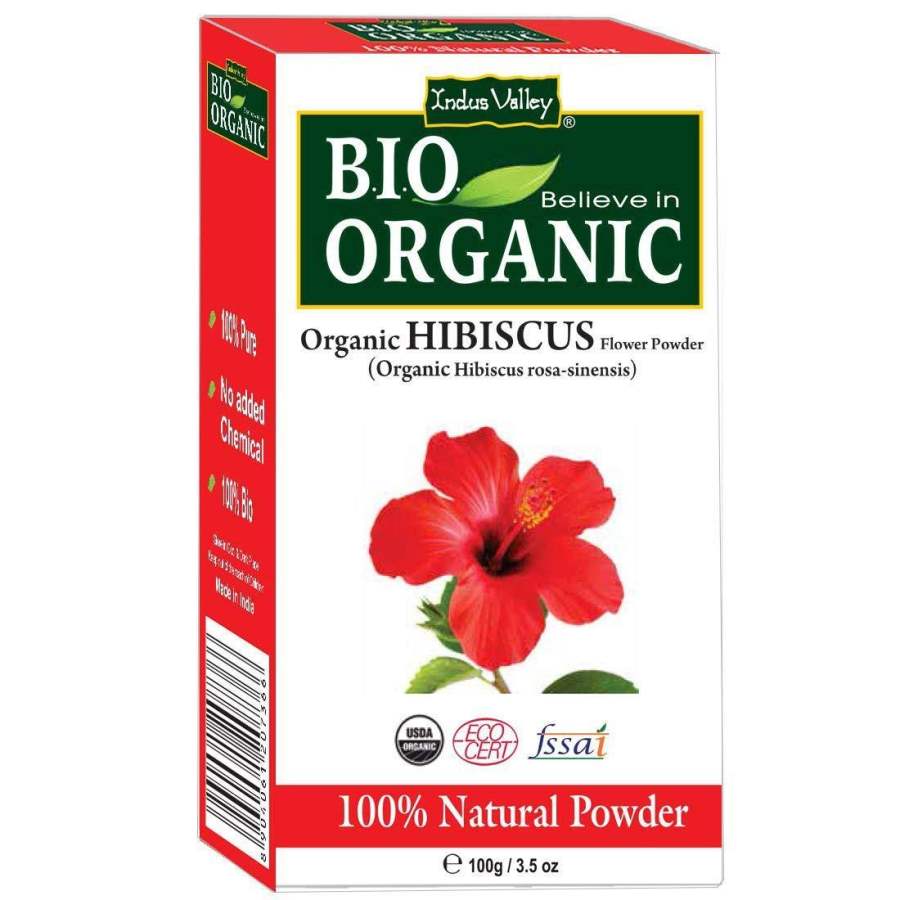 Indus valley Hibiscus Flower Powder For Hair Care & Face Pack - 100 g