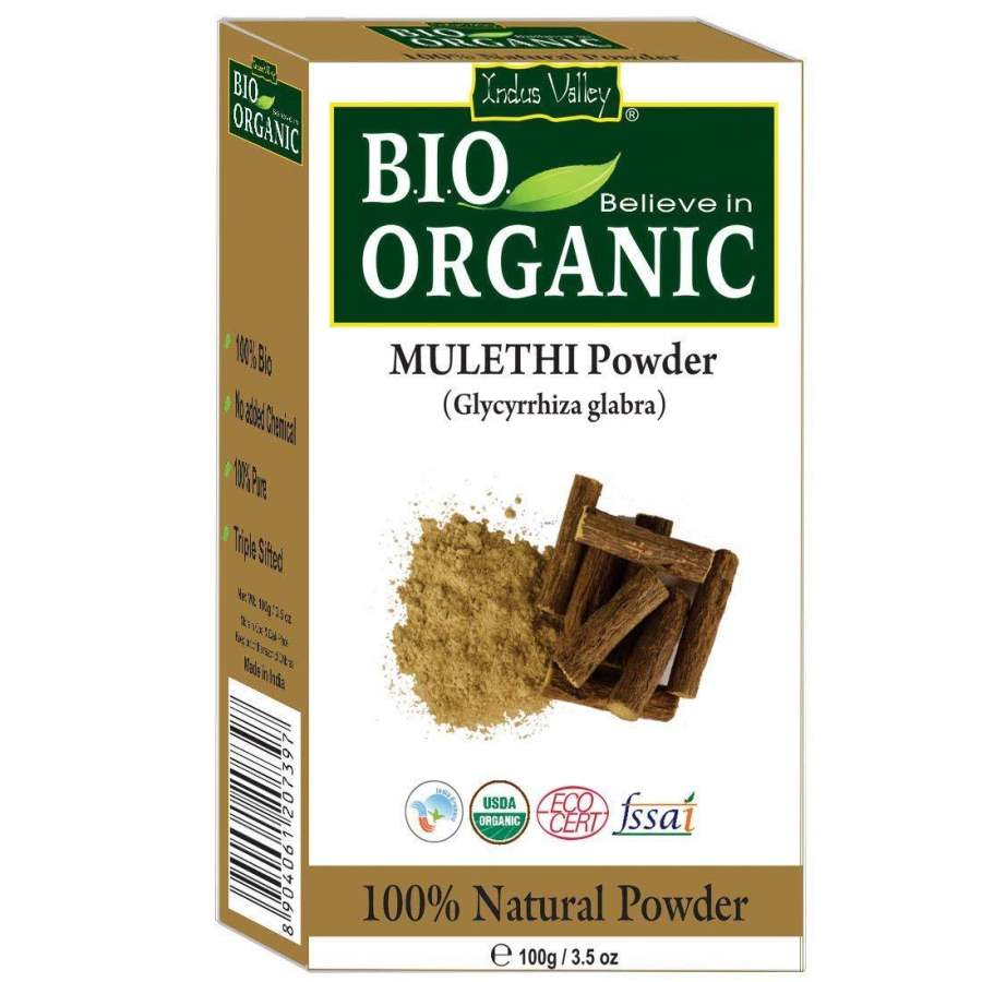 Indus valley Pure Mulethi Powder | Best for Both hair and Skin care - 100 g