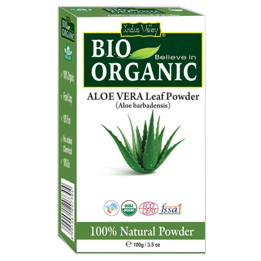 Indus valley Aloe vera Leaf Powder (Aloe Barbaensis) For Skin And Hair Care - (100g) - 1 No
