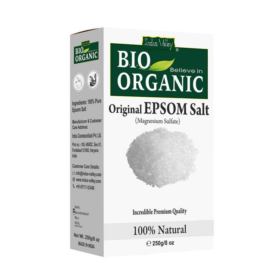 Indus valley Original Premium Quality Epsom Salt (Magnesium sulfate) - 250 g