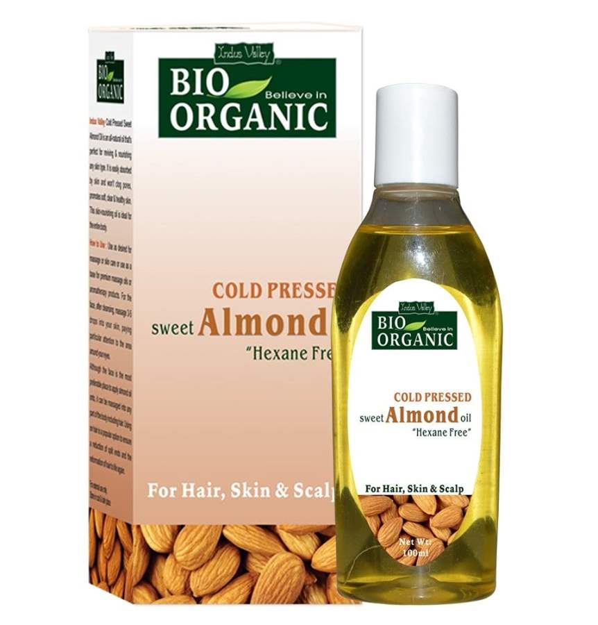 Indus valley Roghan Badam Sweet Almond Oil for Hair & Skin (No Mineral Oil & Sulphate) - 100 ml