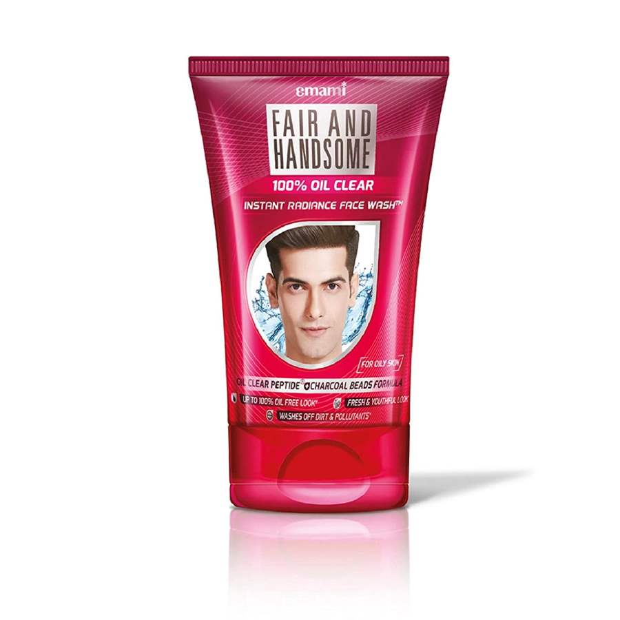 Emami Fair and Handsome 100% Oil Clear Instant Radiance Face Wash - 100 gm