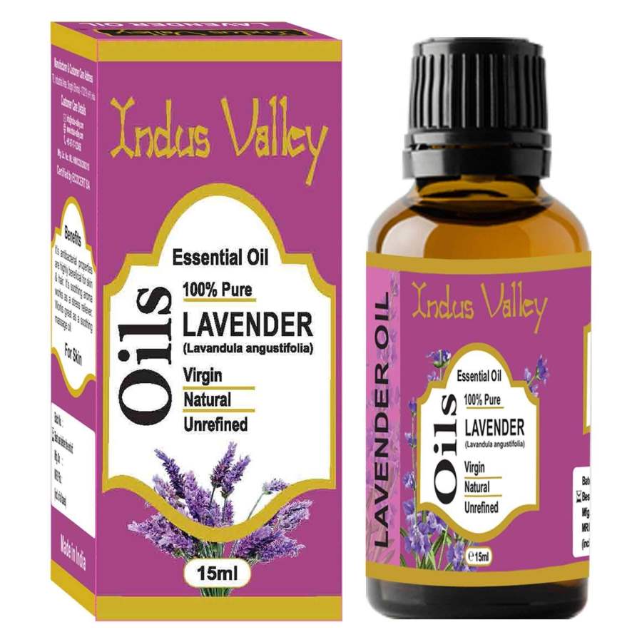 Indus valley Indus valley100% Pure and Natural Lavender Essential Oil For Hair & Face Care - 15 ml