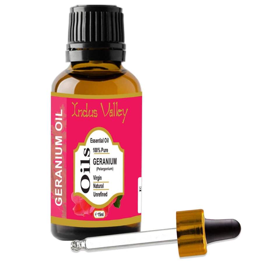 Indus valley Geranium Essential Oil for Hair & Face Care - 15 ml