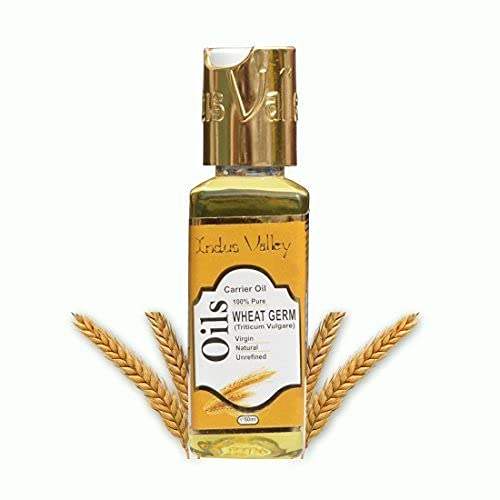 Indus valley Cold Pressed Wheat germs Carrier Oil - 100% Pure and Natural- Suitable for All Skin Types Pure Oil50ml - 50 ml