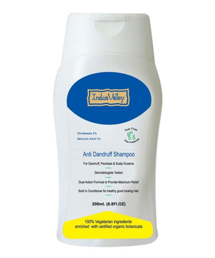 Indus valley Hair Fall Defense & Anti-Dandruff Shampoo Tear Free - 200 ML