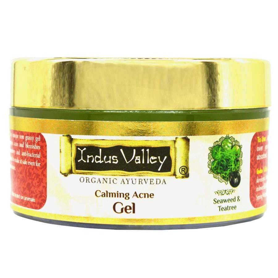 Indus valley Calming Acne Gel - Enriched with Seaweed & Teatree For Soothes Skin - 50 ml