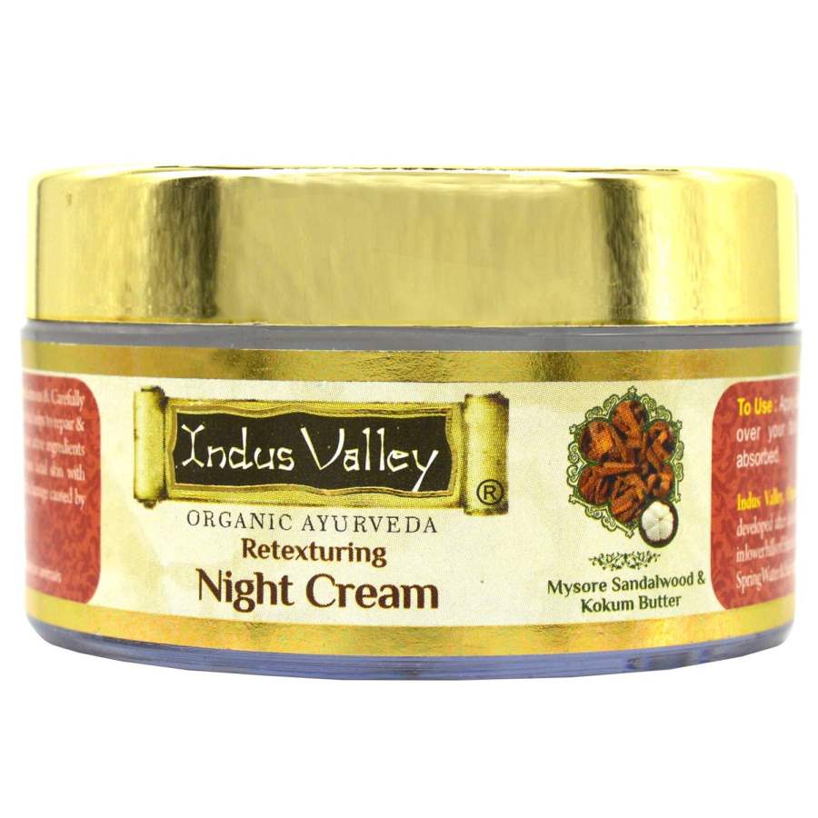Indus valley Night Cream with Mysore Sandalwood & Kokum Butter For Face and Skin - 50 ml