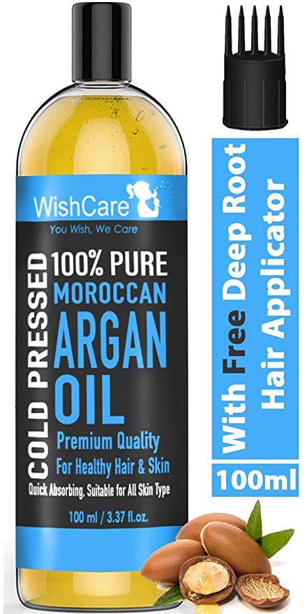 Wishcare 100% Pure Cold Pressed & Natural Moroccan Argan Oil - 100 ml