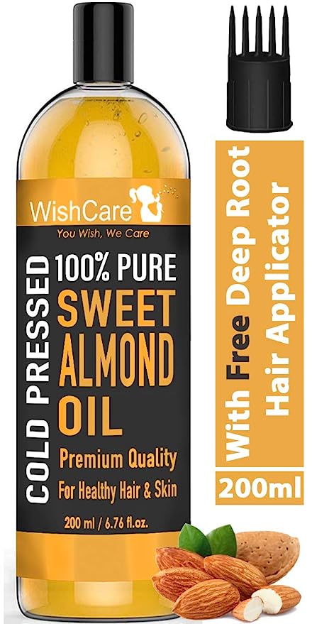 Wishcare Pure Cold Pressed Sweet Almond Oil - 200 ml