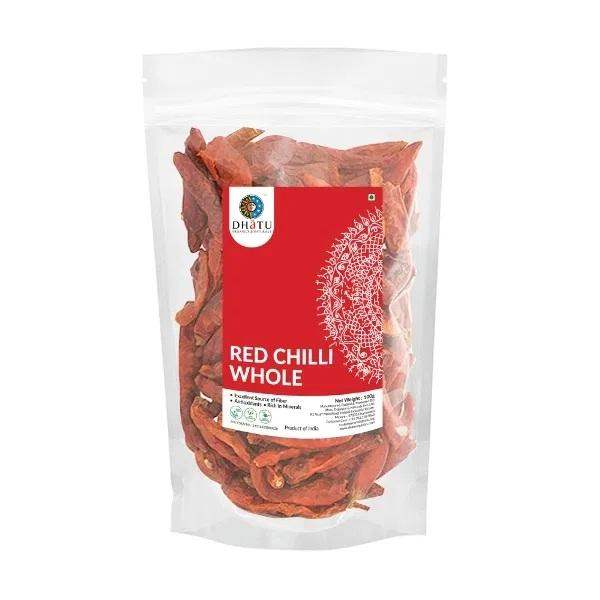 Dhatu Organics Red Chillie Whole (Guntur) - 100 GM