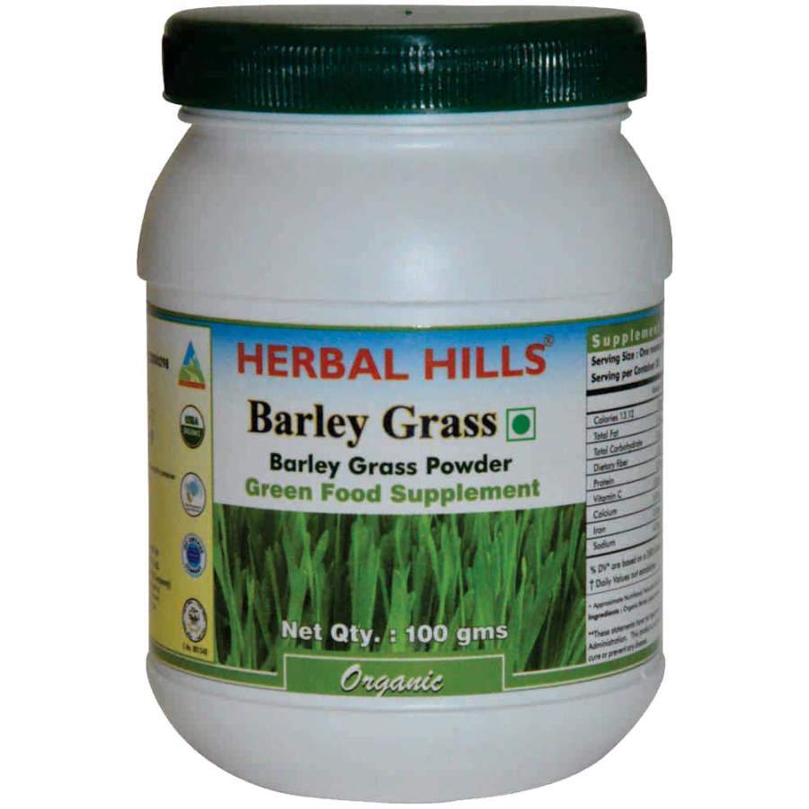 Herbal Hills Barley Grass Powder Green Food Supplement - 100 GM